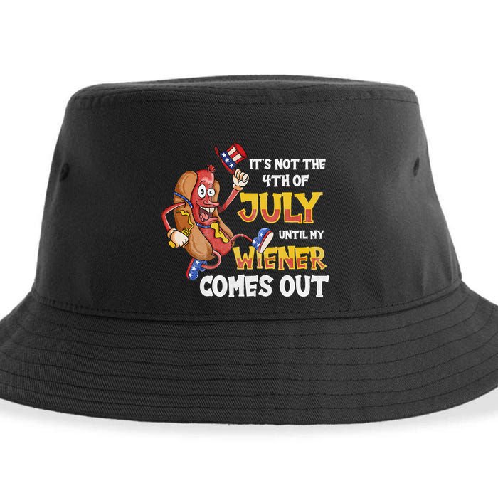 Its Not A Party Until My Wiener Comes Out 4th of July Wiener Sustainable Bucket Hat