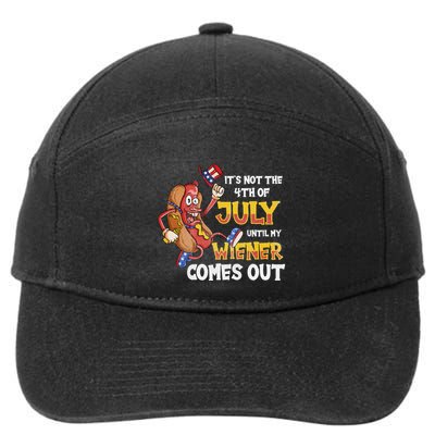 Its Not A Party Until My Wiener Comes Out 4th of July Wiener 7-Panel Snapback Hat