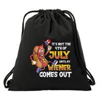 Its Not A Party Until My Wiener Comes Out 4th of July Wiener Drawstring Bag