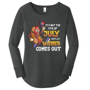 Its Not A Party Until My Wiener Comes Out 4th of July Wiener Women's Perfect Tri Tunic Long Sleeve Shirt