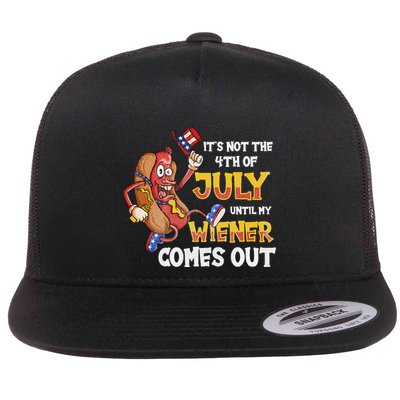 Its Not A Party Until My Wiener Comes Out 4th of July Wiener Flatbill Hat