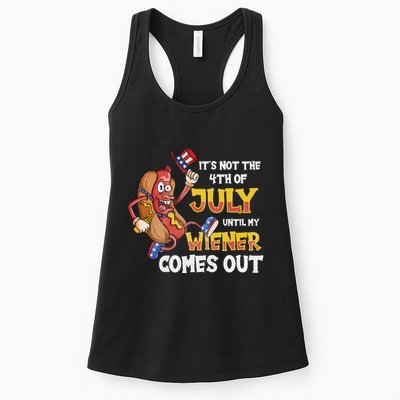 Its Not A Party Until My Wiener Comes Out 4th of July Wiener Womens Tank Top