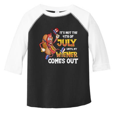 Its Not A Party Until My Wiener Comes Out 4th of July Wiener Toddler Fine Jersey T-Shirt
