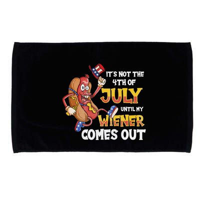 Its Not A Party Until My Wiener Comes Out 4th of July Wiener Microfiber Hand Towel