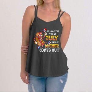 Its Not A Party Until My Wiener Comes Out 4th of July Wiener Women's Strappy Tank