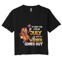 Its Not A Party Until My Wiener Comes Out 4th of July Wiener Crop Top