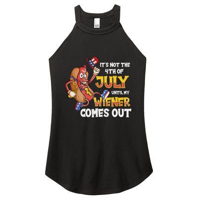 Its Not A Party Until My Wiener Comes Out 4th of July Wiener Women's Perfect Tri Rocker Tank