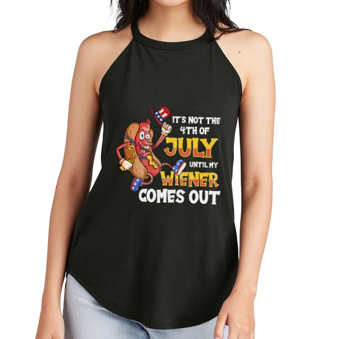Its Not A Party Until My Wiener Comes Out 4th of July Wiener Women's Perfect Tri Rocker Tank