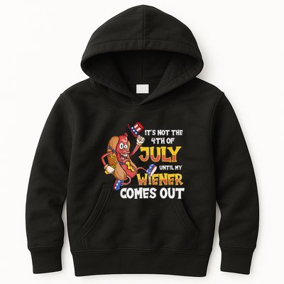Its Not A Party Until My Wiener Comes Out 4th of July Wiener Kids Hoodie