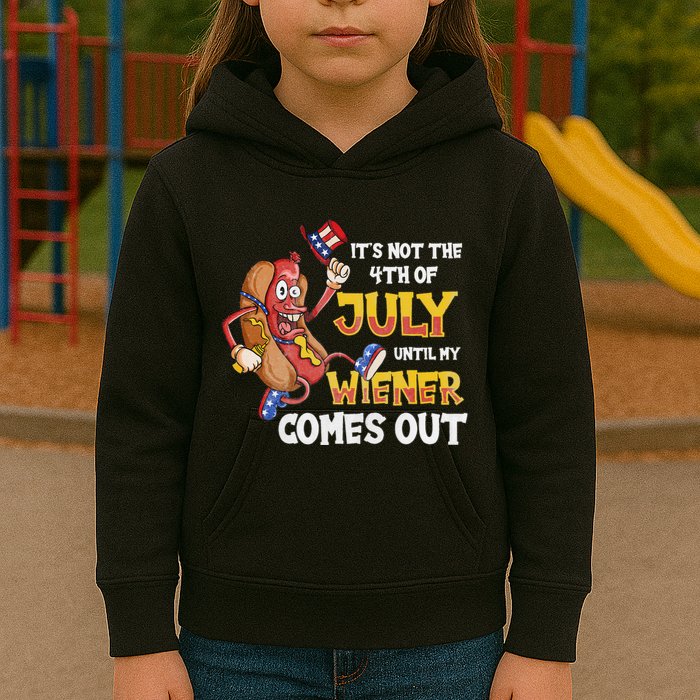 Its Not A Party Until My Wiener Comes Out 4th of July Wiener Kids Hoodie