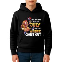 Its Not A Party Until My Wiener Comes Out 4th of July Wiener Kids Hoodie