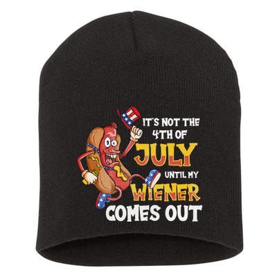 Its Not A Party Until My Wiener Comes Out 4th of July Wiener Short Acrylic Beanie