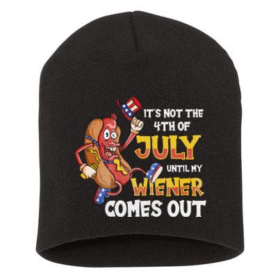 Its Not A Party Until My Wiener Comes Out 4th of July Wiener Short Acrylic Beanie