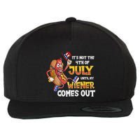 Its Not A Party Until My Wiener Comes Out 4th of July Wiener Wool Snapback Cap