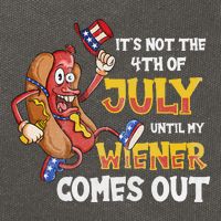 Its Not A Party Until My Wiener Comes Out 4th of July Wiener Cotton Canvas Backpack