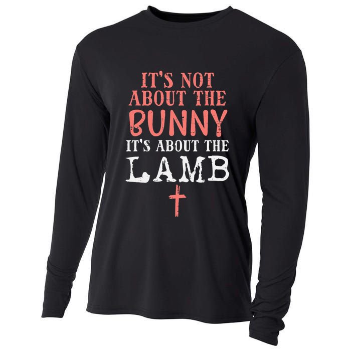 Its Not About The Bunny About Lamb Jesus Easter Christians Cooling Performance Long Sleeve Crew