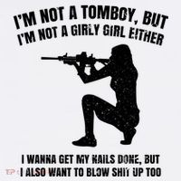 IM Not A Tomboy But IM Not A Girly Girl Either Bucket Hat