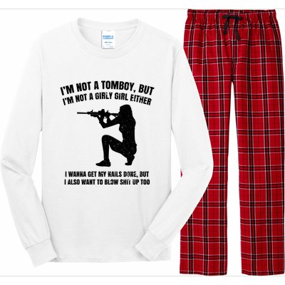 IM Not A Tomboy But IM Not A Girly Girl Either Long Sleeve Pajama Set