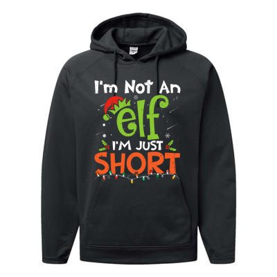 Im Not An Elf Just Short Funny Christmas Xmas Performance Fleece Hoodie