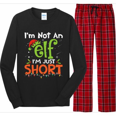 Im Not An Elf Just Short Funny Christmas Xmas Long Sleeve Pajama Set