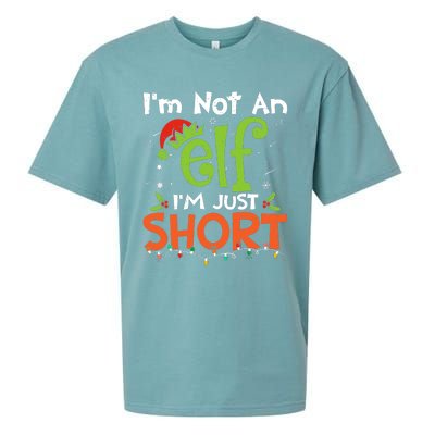 Im Not An Elf Just Short Funny Christmas Xmas Sueded Cloud Jersey T-Shirt