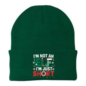 IM Not An Elf Im Just Short Funny Christmas Matching Family Knit Cap Winter Beanie