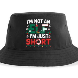 IM Not An Elf Im Just Short Funny Christmas Matching Family Sustainable Bucket Hat