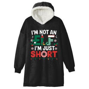 IM Not An Elf Im Just Short Funny Christmas Matching Family Hooded Wearable Blanket