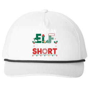 IM Not An Elf Im Just Short Funny Christmas Matching Family Snapback Five-Panel Rope Hat