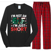 IM Not An Elf Im Just Short Funny Christmas Matching Family Long Sleeve Pajama Set