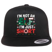 IM Not An Elf Im Just Short Funny Christmas Matching Family Flat Bill Trucker Hat