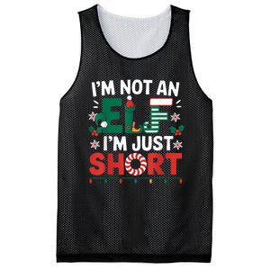 IM Not An Elf Im Just Short Funny Christmas Matching Family Mesh Reversible Basketball Jersey Tank