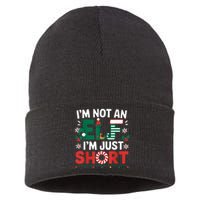 IM Not An Elf Im Just Short Funny Christmas Matching Family Sustainable Knit Beanie