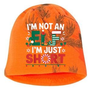 IM Not An Elf Im Just Short Funny Christmas Matching Family Kati - Camo Knit Beanie