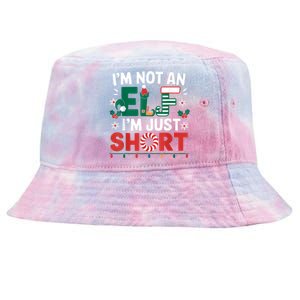 IM Not An Elf Im Just Short Funny Christmas Matching Family Tie-Dyed Bucket Hat