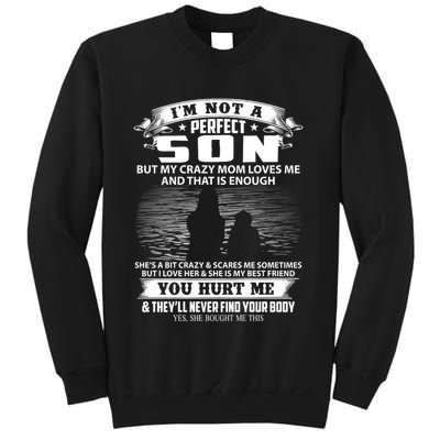 IM Not A Perfect Son But My Mom Loves Me And That Is Enough Sweatshirt