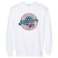 Ill Never Abandon America Patriotic Logo Donald Trump 2024 Garment-Dyed Sweatshirt