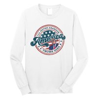 Ill Never Abandon America Patriotic Logo Donald Trump 2024 Long Sleeve Shirt