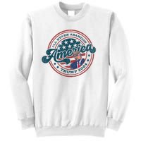 Ill Never Abandon America Patriotic Logo Donald Trump 2024 Sweatshirt