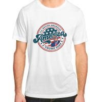 Ill Never Abandon America Patriotic Logo Donald Trump 2024 Adult ChromaSoft Performance T-Shirt