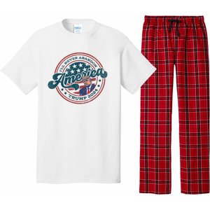 Ill Never Abandon America Patriotic Logo Donald Trump 2024 Pajama Set