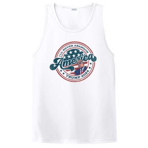 Ill Never Abandon America Patriotic Logo Donald Trump 2024 PosiCharge Competitor Tank