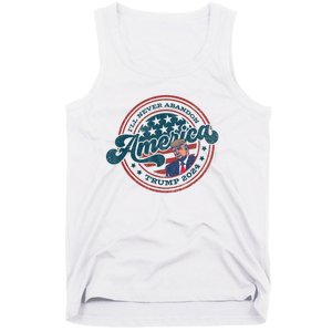 Ill Never Abandon America Patriotic Logo Donald Trump 2024 Tank Top