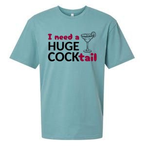 I Need A Huge Cocktail Funny Adult Humor Drinking Sueded Cloud Jersey T-Shirt