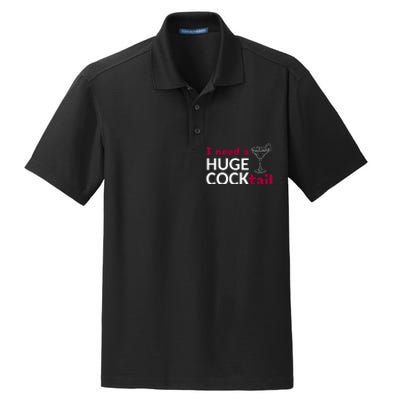 I Need A Huge Cocktail Dry Zone Grid Polo