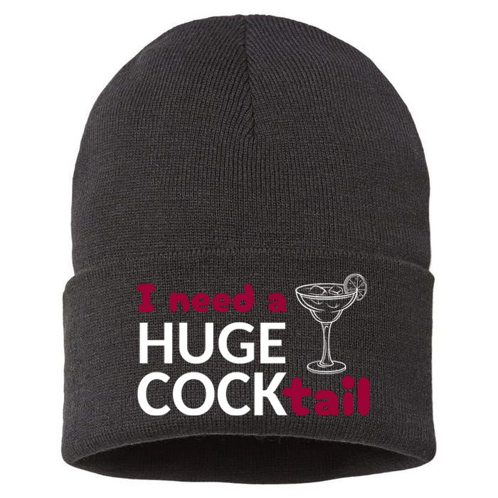 I Need A Huge Cocktail Sustainable Knit Beanie