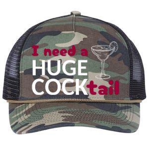 I Need A Huge Cocktail Retro Rope Trucker Hat Cap