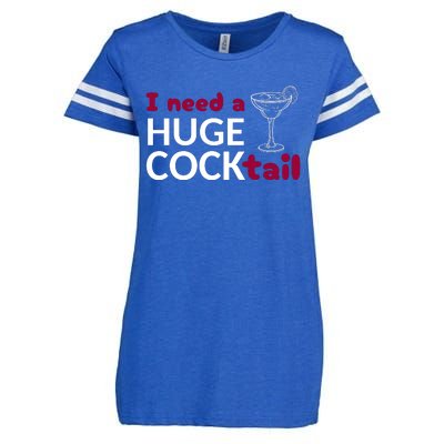 I Need A Huge Cocktail Enza Ladies Jersey Football T-Shirt