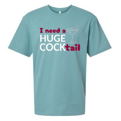 I Need A Huge Cocktail Sueded Cloud Jersey T-Shirt