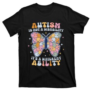 Its Not A Disability Its A Different Ability Butterfly T-Shirt